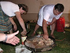 Entenschlegel in der Pfanne