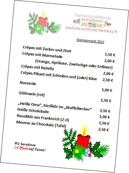 Angebot auf dem Sternlesmarkt 2012